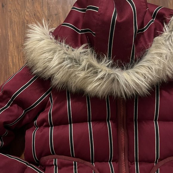 J.Crew Striped Puffer Jacket - Size 6 - Picture 3 of 7
